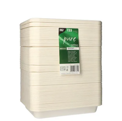 Produktbild von Siegelschalen, Zuckerrohr 900 ml 3 cm x 17,5 cm x 22,5 cm weiss