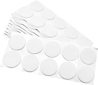 Produktbild von Adsamm® | 100 x selbstklebende Filzgleiter / Weiß / Ø 45 mm / rund / Möbelgleiter aus Filz mit 3.5 mm Stärke