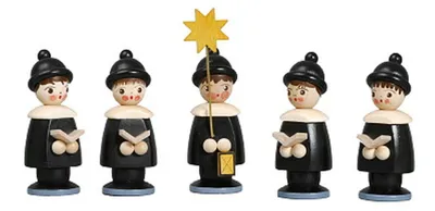 Produktbild von Miniaturfiguren 5 Kurrendefiguren schwarz Höhe 6,2cm NEU