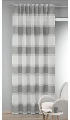 Produktbild von Fertigschal verdeckte Schlaufen "Perla" - Größe (HxB): 245x135cm Farbe: Silber