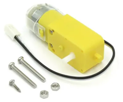 Produktbild von Makeblock TT-Getriebemotor, 200 UpM, JST-Anschluss, Kunststoffgehäuse, mBot-kompatibel, 6V DC