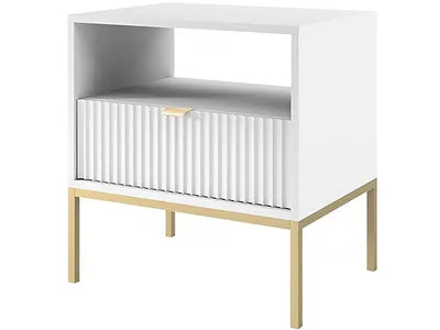 Produktbild von Nachttisch aus Holz "Tunis" - Weiß
