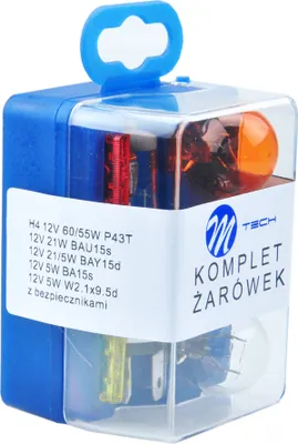 Zdjęcie produktu dla Zestaw żarówek M-Tech H4 P43T 60/55W 12V