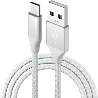 Produktbild von Schnellladekabel Ladegerät 1 Meter weiß - für Samsung Galaxy S22 S23 S24 Ultra Z Fold Flip iPhone 17 16 15 Pro Max Huawei USB zu Typ-C