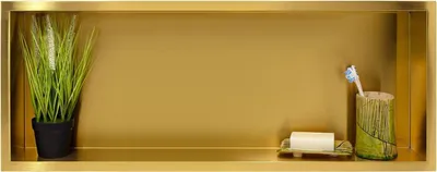 Produktbild von Balneo Wandnische WALL-BOX ONE Edelstahl Duschnische 90x30x10 cm gold