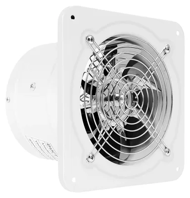 Image de Ventilateur d'extraction, montage mural, débit d'air élevé, BLANC, 220 V, UE