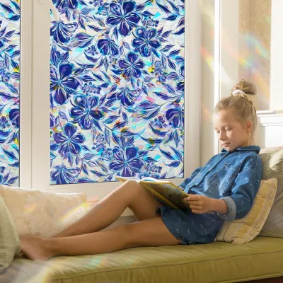 Fensterfolie Regenbogen, blickdicht, 44,5x200 cm, statisch haftend