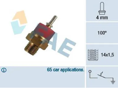 Produktbild von FAE Temperaturschalter Kühlmittelwarnlampe 35770 passend für MERCEDES-BENZ 190 (W201)