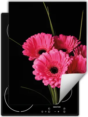 Produktbild von DarHaus Herdabdeckplatte Einteilig Küche Abdeckplatte für Glaskeramikfeld Abdeckung Induktionskochfeld Aufrollbare Matte 40x52 cm, schwarz - Blumenstrauß