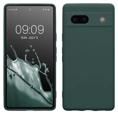 Produktbild von kwmobile Handyhülle für Google Pixel 7a Hülle - weiches Handy Silikon Case - Schutzhülle Cover - Blaugrün