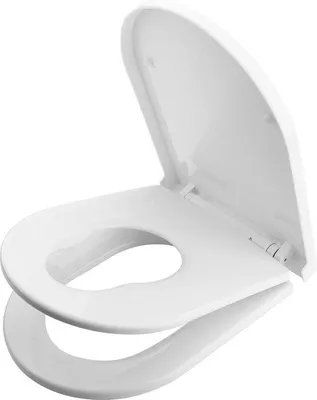 Produktbild von Famanu WC-Brille - Familien-WC-Brille mit Softclose-D-Form - Mit Schnellverschluss - Einfach zu reinigen - Weiß
