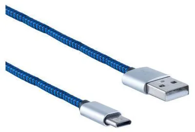 Obrázek produktu pro S/CONN 14-50018, 0,3 m, USB A, USB C, USB 2.0, 0,48 Gbit/s, Modrá