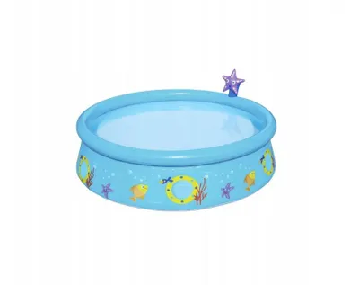 Produktbild von Bestway Kinderpool 152x38 cm – Gartenpool mit Sprühfunktion, Fische Motiv