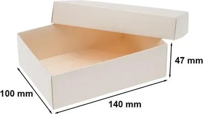 Obrázek produktu pro Dárková krabice Karton 140x100x47 Bílá S A6
