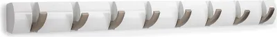 Obrázok produktu pre Umbra Hooks Flip Wall Hook, vešiak, vešiak na kabát, vešiak na kabát, šatníkový háčik, 8 háčikov, drevo, biela, 318858660