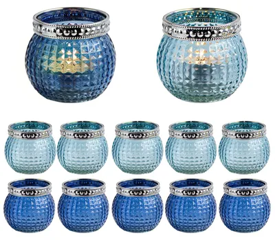 Obrázok produktu pre Sada 12 sklenených svietnikov na stolovú dekoráciu