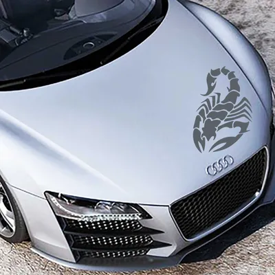 Produktbild von Aufkleber - Autoaufkleber "Skorpion" 80cm x 53cm anthrazit - Tuning Carystyling Heckscheibe Auto