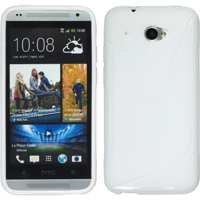 Produktbild von PhoneNatic Case kompatibel mit HTC Desire 601 - weiß Silikon Hülle S-Style + 2 Schutzfolien