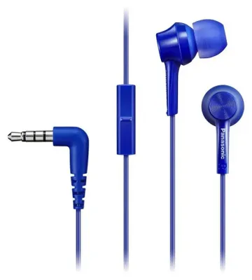 Zdjęcie produktu dla Panasonic RPTCM105EA, Przewodowa, 10 - 24000 Hz, Połączenia/muzyka, 13 g, Zestaw słuchawkowy, Niebieski