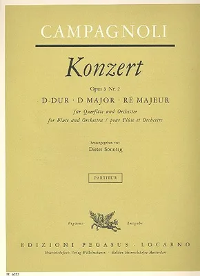 Produktbild von Konzert D-Dur op.3,2 für Flöte und Orchester Partitur