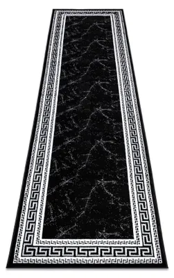 Image de Tapis, le tapis de couloir GLOSS moderne 2813 87 élégant, cadre, grec noir / gris noir 70x300 cm