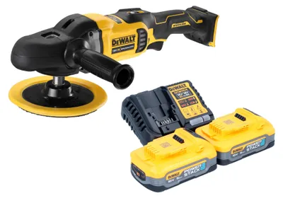 Image de DeWalt DCM 849 H2 Polisseuse excentrique sans fil 18 V 180 mm Brushless + 2x Powerstack batterie 5,0 Ah + chargeur