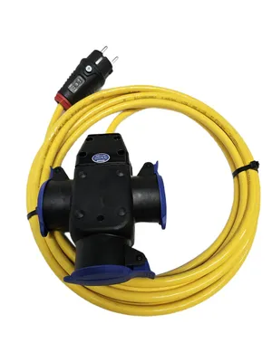 Image de Rallonge EXTREME, câble 3x1,5 PUR H07BQ-F, 10 m, 3 prises, 134610