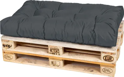 Produktbild von TexDeko Garden Palettenkissen 120x80x18cm gesteppt wasserabweisend UV-beständig, Anthrazit