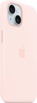 Produktbild von Apple iPhone 15 Silikon Case mit Magsafe - Hellrosa