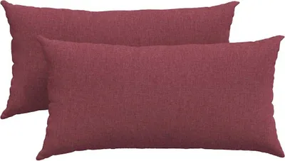 Image de vidaXL Coussins pour canapé, 2 pièces, tissu, bordeaux, 80 x 40 cm