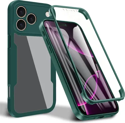 Produktbild von Hülle für Apple iPhone 17 Pro - Phonesta Slim Protect 360 Case mit Displayschutzfolie - Grün