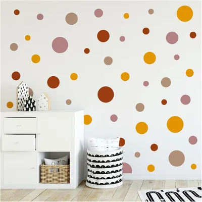 Produktbild von Wandtattoo Cirkelset, 120 selbstklebende Foliensticker, Pastellfarben, für Kinderzimmer