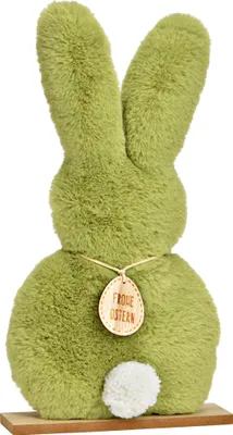 Produktbild von Oster Dekofigur Hase, in grün aus Plüsch als Frühjahresdeko