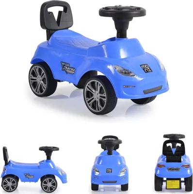 Obrázok produktu pre Moni autíčko Muse, jazdiace autíčko, funkcia hudby, opierka chrbta, volant, od 3 rokov modrá