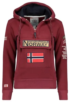 Immagine prodotto di Geographical Norway Felpa con cappuccio e tasca a marsupio da donna Gymclass, marrone castagna, taglia XL