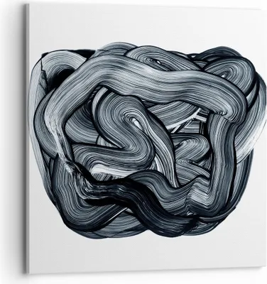Produktbild von Bild auf Leinwand - Leinwandbild - Einteilig - Abstraktion schwarz verschwommen - 70x70cm - Wand Bild - Wanddeko - Wandbilder - Leinwanddruck - Bilder - Wanddekoration - Leinwand bilder - AC70x70-4874