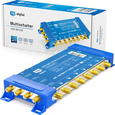 Produktbild von hb-digital SAT Multischalter UHD-MS 5/8 bis zu 8 Teilnehmer