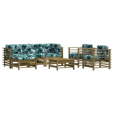 Immagine prodotto di vidaXL Set di 7 pezzi da giardino con cuscini Legno di pino impregnato