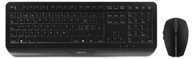 Image de CHERRY GENTIX DESKTOP - Tastatur-und-Maus-Set - kabellos - 2.4 GHz - Schweiz - Schwarz