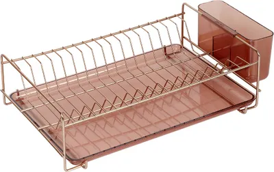 Produktbild von Sauvic Edelstahl Flacher Geschirrabtropfer Golden  Golden One Size