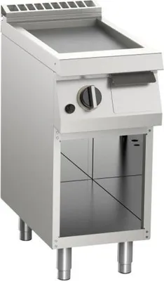 Zdjęcie produktu dla Płyta grillowa gazowa KBS gładka chromowana 1 strefa grzewcza Otwarta podstawa 400x730x900 mm