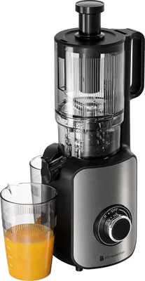 Produktbild von KitchenBrothers Slow Juicer - Vertikal - Entsafter - Obst- und Gemüsepresse - 126mm - 750ml - Schwarz