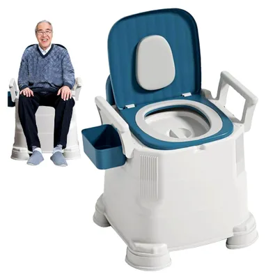 Produktbild von Tragbare Campingtoilette | Töpfchentrainer für Kleinkinder | Babytöpfchen und Nachttopfstuhl für Senioren und Schwangere