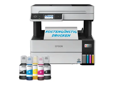 Produktbild von Epson EcoTank ET-5185, Tintenstrahl, Farbdruck, 4800 x 1200 DPI, A4, Direktdruck, Schwarz, Weiß