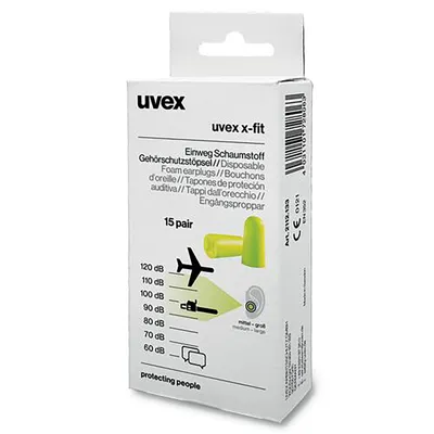 Produktbild von uvex x-fit Ohrstöpsel 37 dB Schaumstoff, 15 Paar