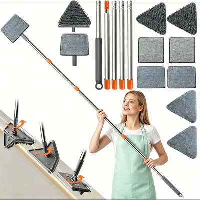 Obrázek produktu pro Teleskopická tyč pro čištění oken, sada, 200 cm - Profesionální čistič oken pro vysoká okna