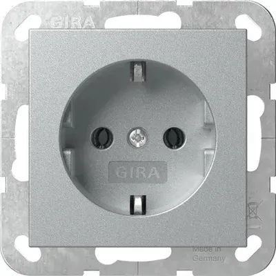 Produktbild von GIRA Steckdose 1f alu System 55 UP IP20