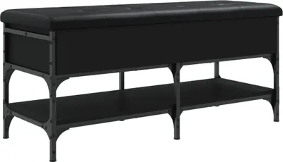 Produktbild von Schuhbank Schwarz 102x42x45 cm Holzwerkstoff