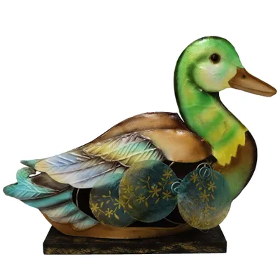 Produktbild von Dekofigur Ente Dekoration Metallfigur Blechfigur Metall Entenfigur