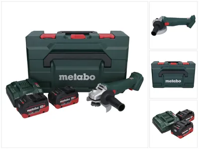 Image de Metabo W 18 L 9-125 Meuleuse d'angle sans fil 18 V 125 mm + 2x batterie 5,5 Ah + chargeur + metaBOX